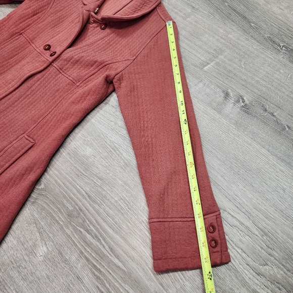 KLEEN Burnt Orange Soft Cotton Blend Button Down Coat Jacket Medium - Picture 7 of 14